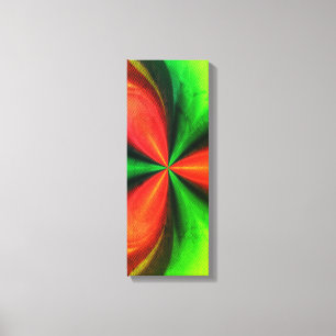 Abstract Red And Green Pattern Canvas Print
