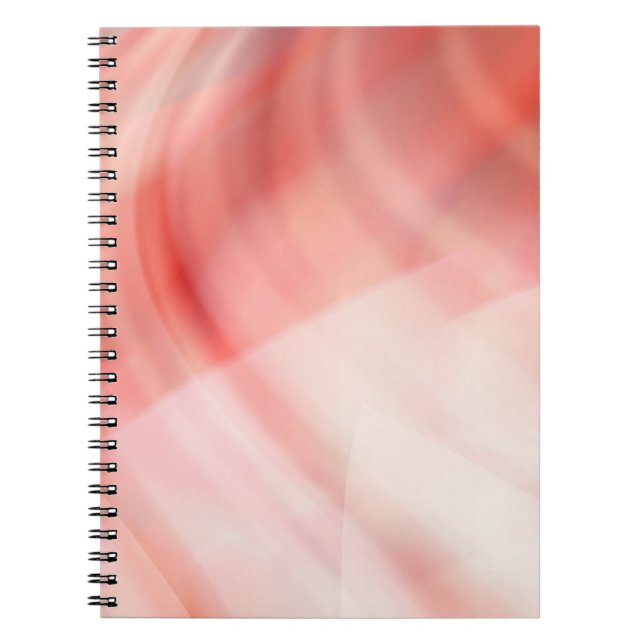 abstract red and pink background with white rings  notebook (Front)