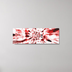Abstract Red and White Flower Canvas Print