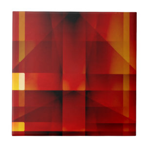 Abstract red arrows pattern tile