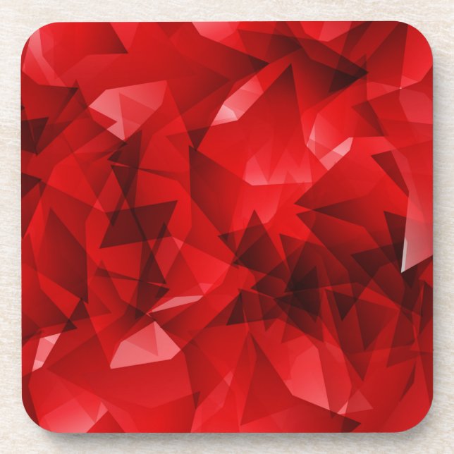 Abstract Red Background Coaster (Front)