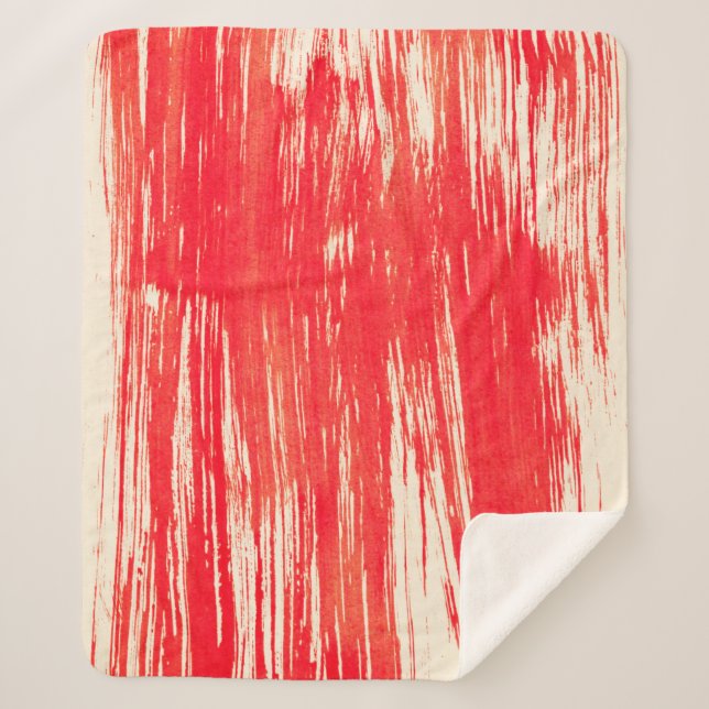 Abstract red background from watercolor sherpa blanket (Front)