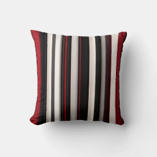 Abstract Red Black Lines Trendy Collection Throw Pillow