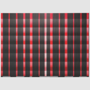 Abstract Red Black Plaid Modern Collection Tissue Paper