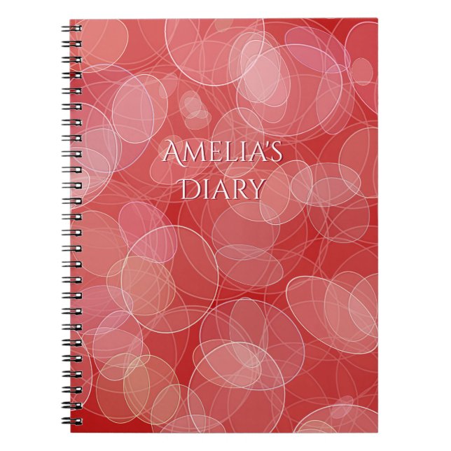 Abstract red bokeh effect texture. Text. Notebook (Front)