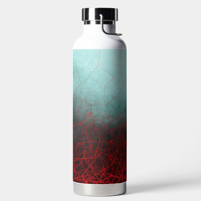 Abstract Red Boxes - Thor Water Bottle (Left)