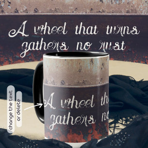 Abstract red brown rusty mug