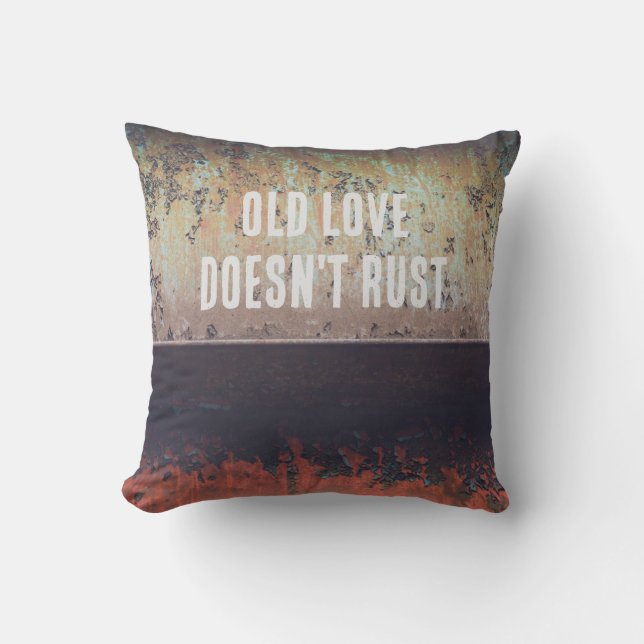 Abstract red brown rusty throw pillow (Front)