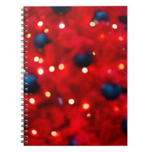 Abstract Red Christmas Bokeh Background Notebook