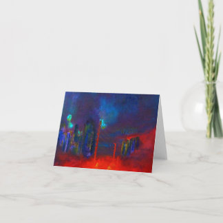 "Abstract Red City" Art Card