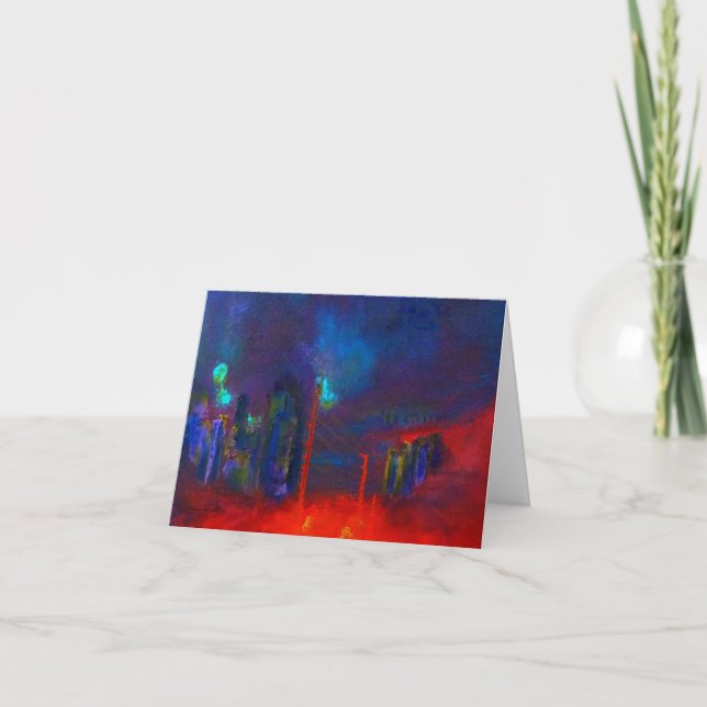 "Abstract Red City" Art Card (Front)
