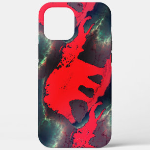 Abstract red elephant drawing, very rustic effect  iPhone 12 pro max case