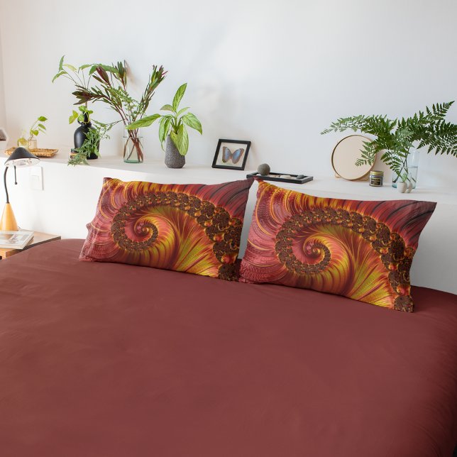 Abstract Red Fiery Fractal Pillowcase (Creator Uploaded)