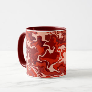 Abstract Red Flow Mug