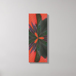 Abstract Red Green Pattern Canvas Print