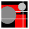 Abstract Red Grey Black White