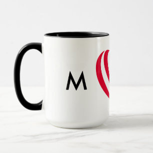 Abstract Red Heart Minimalist Love Symbol Mug