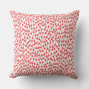 Abstract Red Hearts Throw Pillow