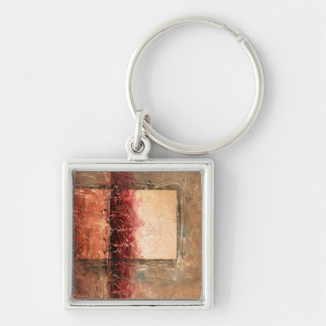 Abstract Red Landscape Keychain (Front)