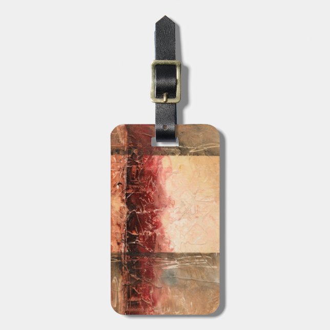 Abstract Red Landscape Luggage Tag (Front Vertical)