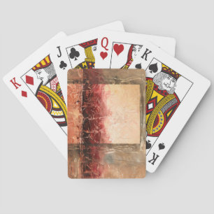 Abstract Red Landscape Playing Cards