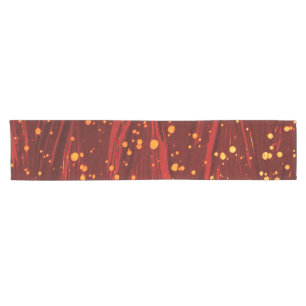 ABSTRACT RED MARBLED PAPER WITH GOLD SPLASHES SHORT TABLE RUNNER