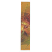 Abstract Red Orange Brown Green Fractal Art Flower