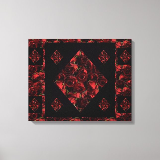 Abstract Red Rose Canvas Print 20 X 16 (Front)