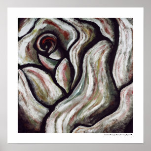 Abstract Red Rose Unique Decorative Art Poster