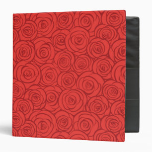 Abstract Red Roses Background Binder