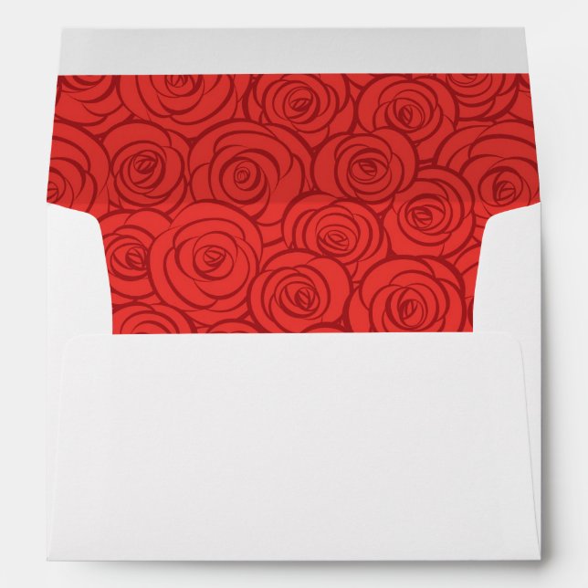 Abstract Red Roses Background Envelopes (Back (Bottom))