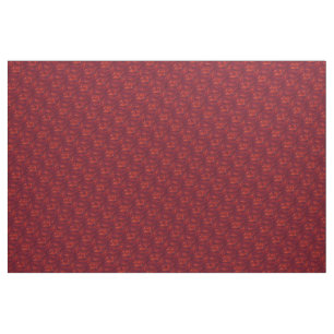 Abstract Red Swirl Pattern Fabric