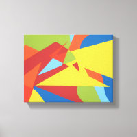 Abstract Red Toucan Canvas Print
