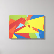 Abstract Red Toucan Canvas Print