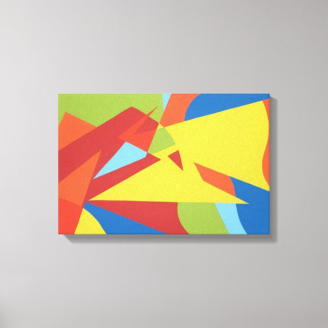 Abstract Red Toucan Canvas Print (Front)