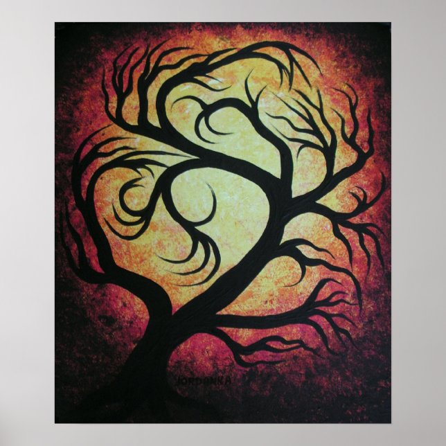Abstract red tree-canvas print (Front)