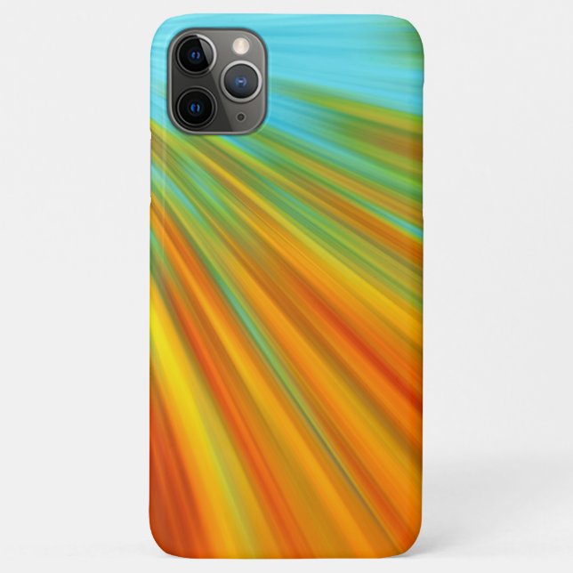 Abstract  red yellow orange green stripes on blue  Case-Mate iPhone case (Back)