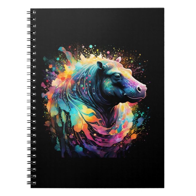 Abstract Reflections: Hippo Colour Splash, Notebook (Front)
