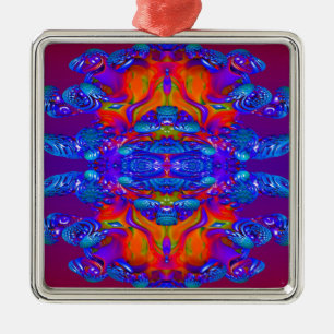 Abstract Reflections Metal Ornament