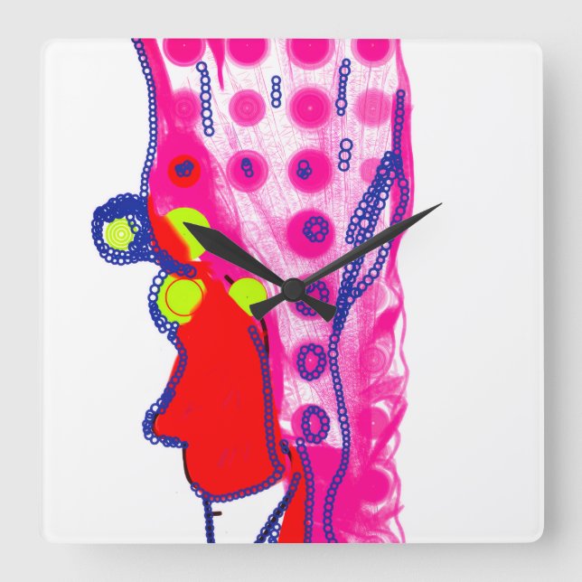 Abstract Regal Art  Square Wall Clock (Front)