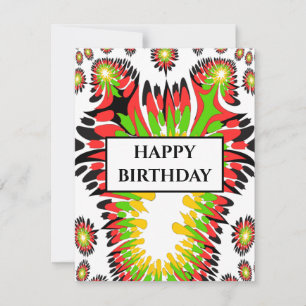abstract reggae greeting card