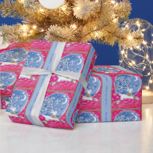 Abstract Reindeer Retro Christmas Wrapping Paper