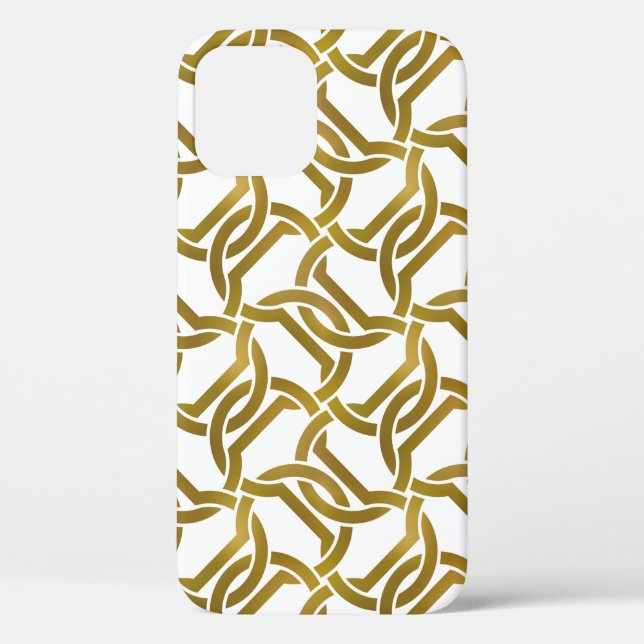 Abstract repeatable background of golden twisted s Case-Mate iPhone case (Back)