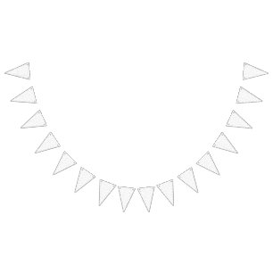 Abstract repeating pattern of stylized shapes in l bunting flags