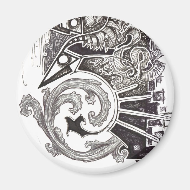 Abstract Reptiles Magnet (Front)
