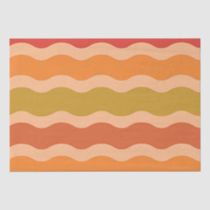 Abstract retro 70s groovy funky waves   tissue paper
