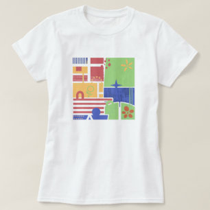 Abstract Retro Block Art T-Shirt