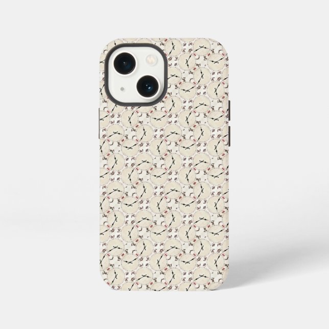 Abstract retro clock pattern iPhone case (Back)