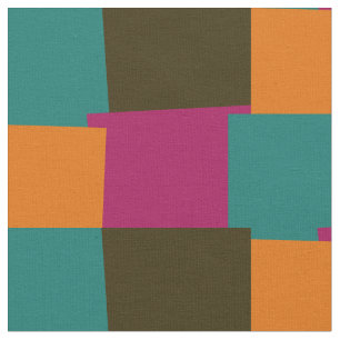 Abstract Retro Colour Geometric Pattern #3 Fabric