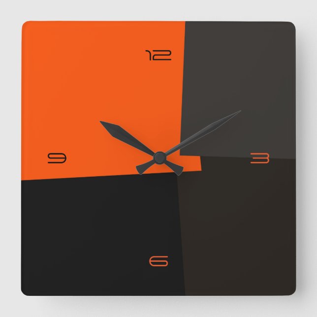 Abstract Retro Colour Geometric Pattern #3 Square Wall Clock (Front)
